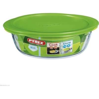 Pyrex Cook & Store Round Dish with Plastic Lid (2.3L)