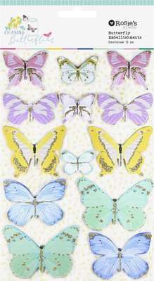 Rosie's Studio Chasing Butterflies - Butterfly Embellishments (13 Pieces)