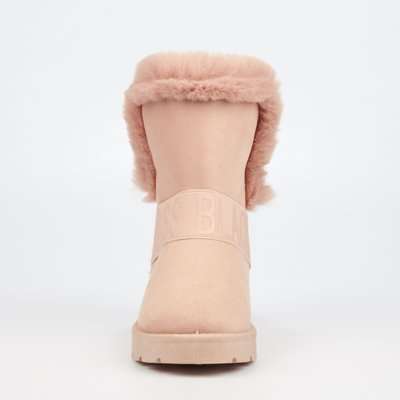 Miss Black Rae Slipper Boot (Pink)(7)