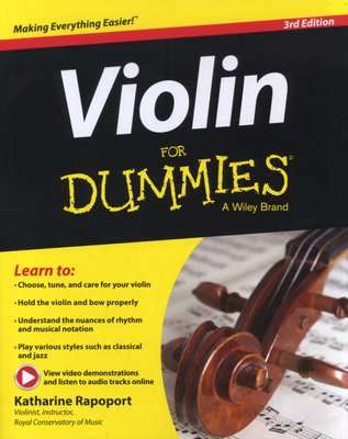 Violin For Dummies - Book + Online Video & Audio Instruction (Paperback, 3rd Edition)
