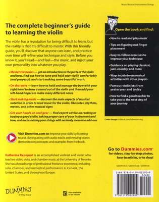 Violin For Dummies - Book + Online Video & Audio Instruction (Paperback, 3rd Edition)