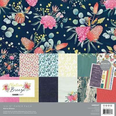 Kaisercraft Paper Pack Native Breeze (12 x Double-Sided Sheets)(12 x 12")