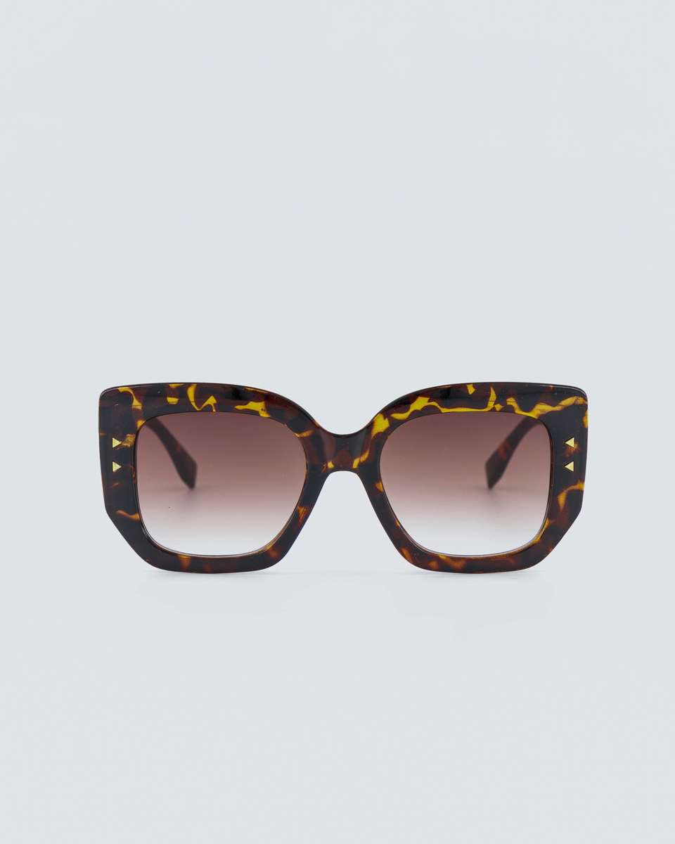 You & I Oversized Classic Sunglasses - Tortoiseshell (One Size Fits All)