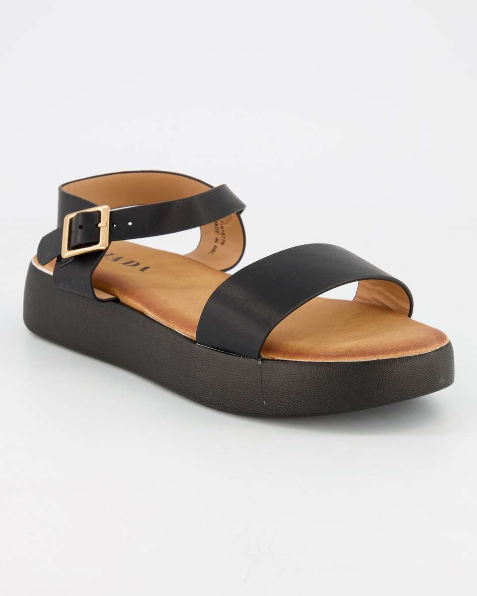 Jada Footwear Platform Sandal - Black Mono (8)