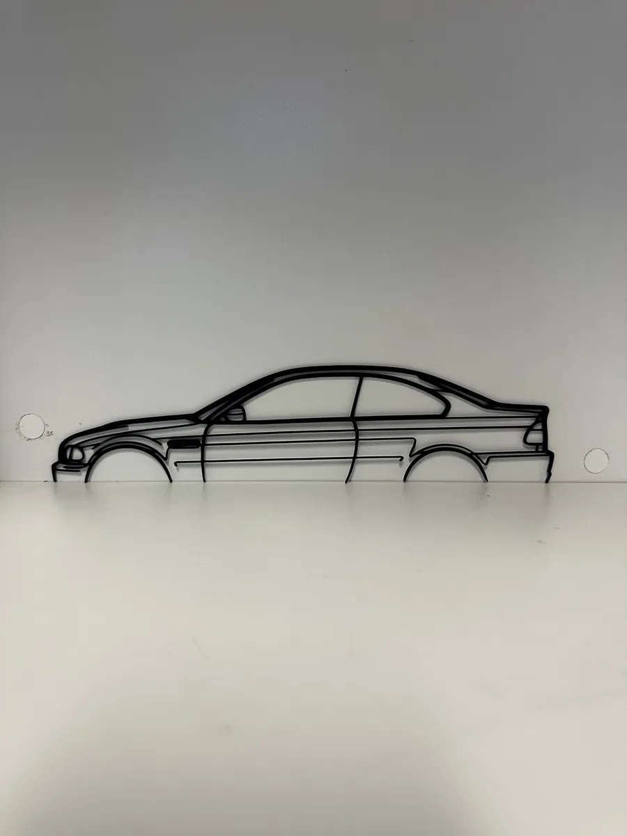 BMW E46 M3 Silhouette Wall Art - 3D Printed