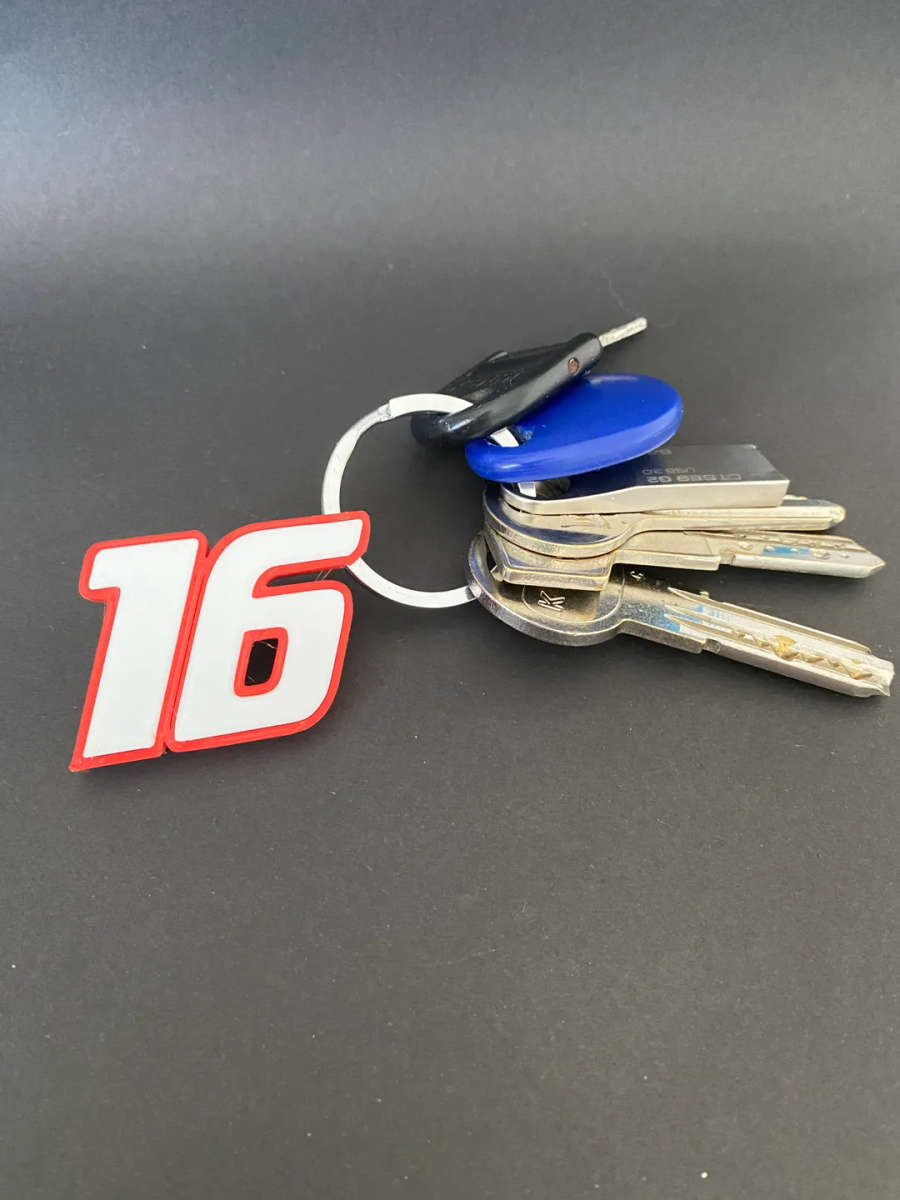 Ferrari Leclerc Keychain 3D Printed
