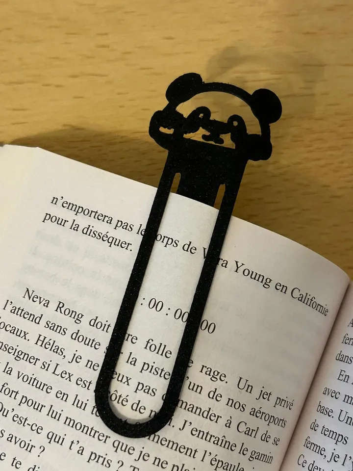 Cute Panda Bookmark - 3D Printed