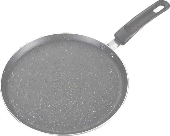 Blaumann 24 cm Marble Coating Black Marble Line Pancake Pan- Grey(Refurbished) (Slightly Skewed)