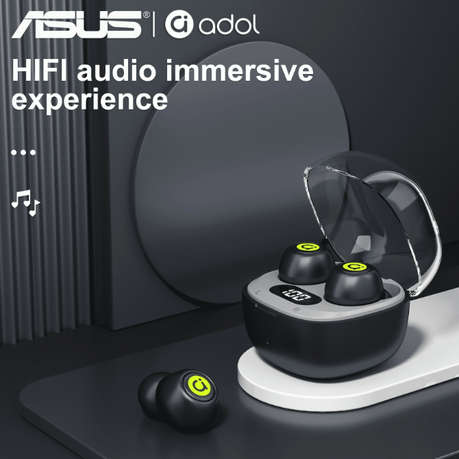 ASUS - AS101 - Semi-In-Ear Noise Cancelling Earbuds With Mic - Black