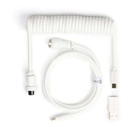 Keychron - Coiled Aviator White Cable - Keychron - Coiled Aviator White Cable