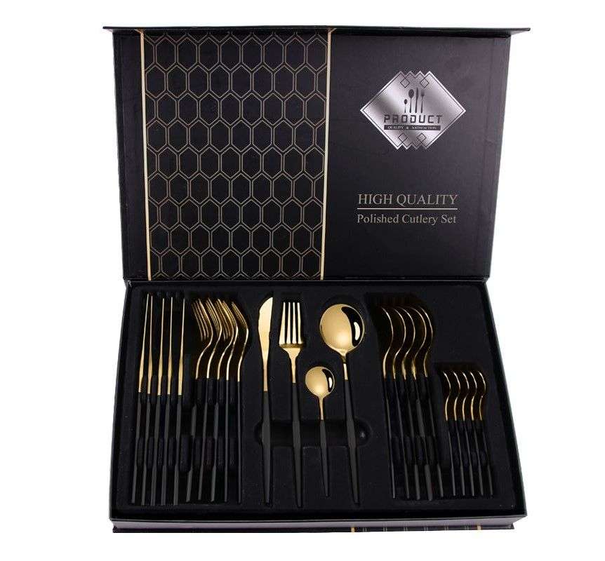 24 PCs Premium Steel Cutlery Set