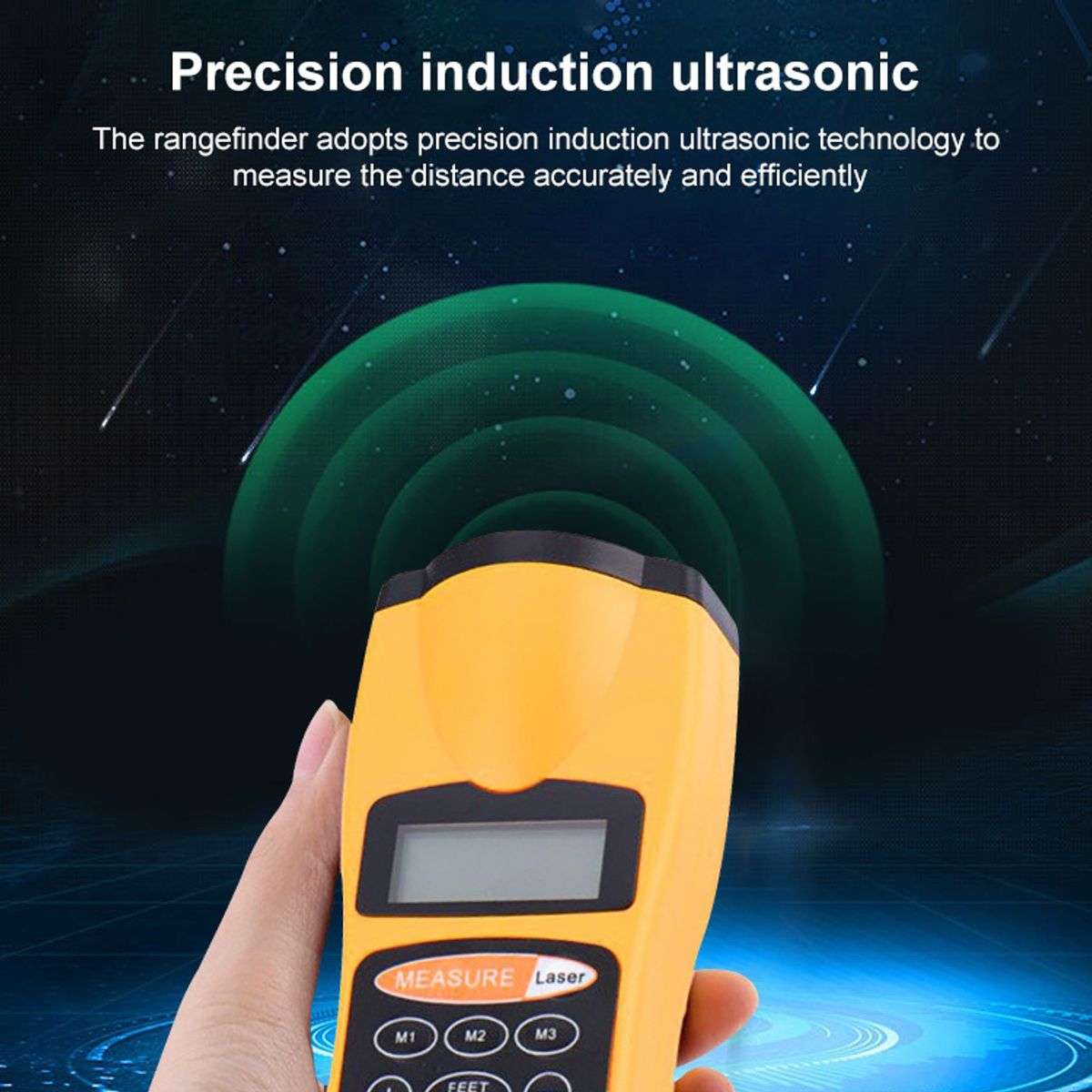 18M Ultrasonic Distance Measurer Laser Point