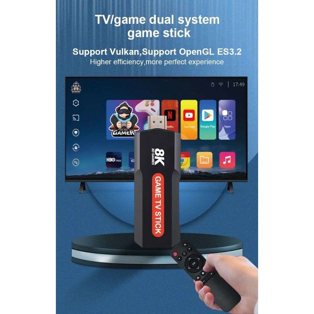 USB 2.0 Dual System Game Stick 8K Retro Video Games Console