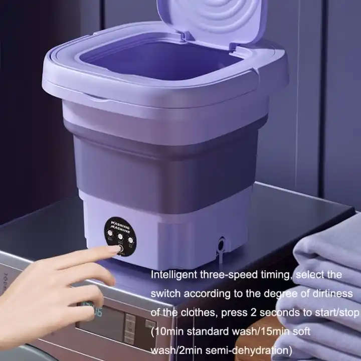 Foldable Washing Machine For Underwear Socks Portable Household Laundry - 9 litre