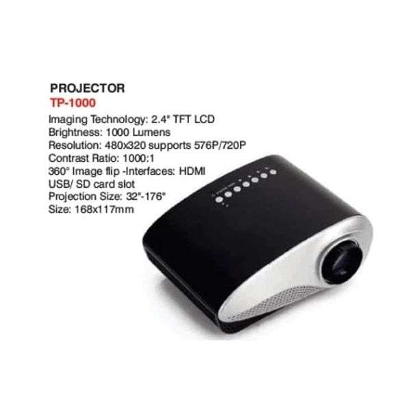 Telefunken Portable LED Projector 720P - TP1000
