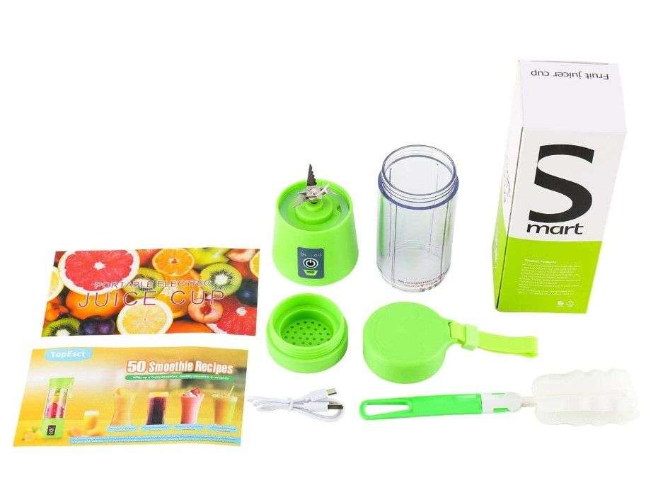 USB Rechargeable Mini Portable Electric Fruit Juicer Blender Smoothie Maker