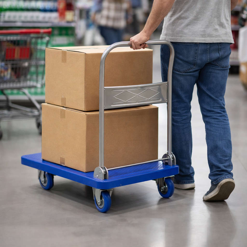 100kg Platform Trolley - Heavy Duty, Foldable
