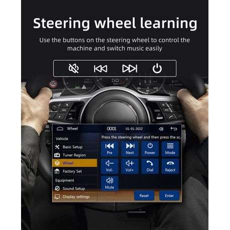 7-Inch Double-DIN Car Stereo with Touchscreen, CarPlay & Android Auto
