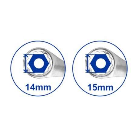 Wadfow - Spanner Offset Ring (CR-V 14 x 15mm) - Wadfow - Spanner Offset Ring (CR-V 14 x 15mm)