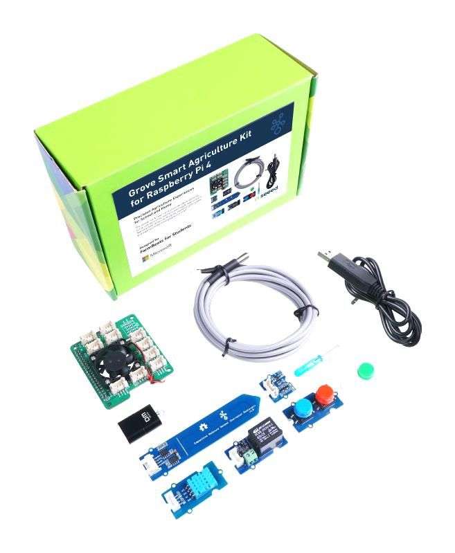 Seeed Studio 110061284 Grove Smart Agriculture Kit, Raspberry Pi-4 Board