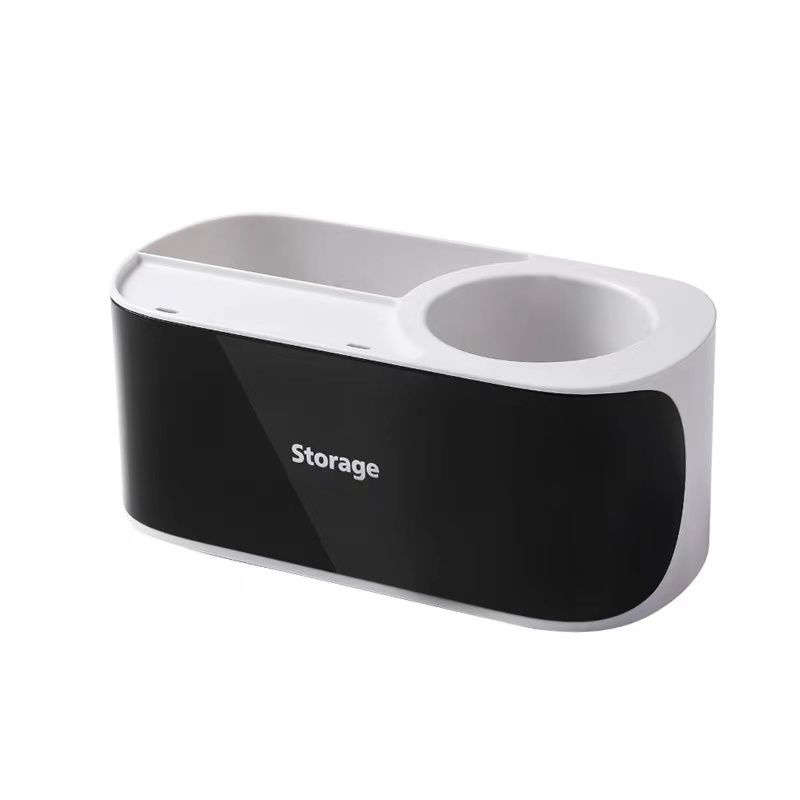 Wall Mounted Hair Dryer Organizer - Black