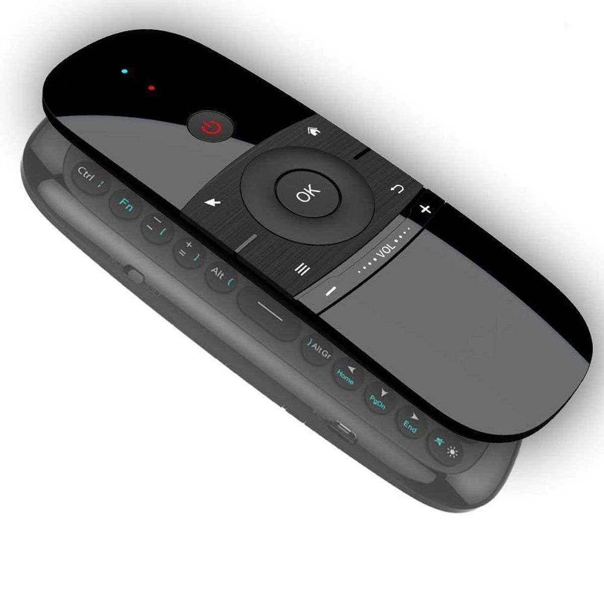 Stylish Universal Air Remote Control Air Mouse Remote with Blacklight for TV Box or TV Black