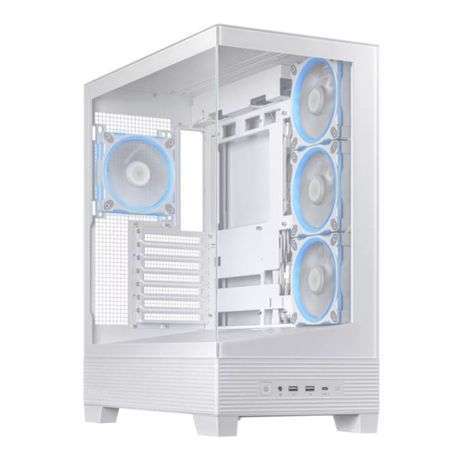Asus - A31 Plus Mid Tower ATX Chassis - White - Asus - A31 Plus Mid Tower ATX Chassis - White
