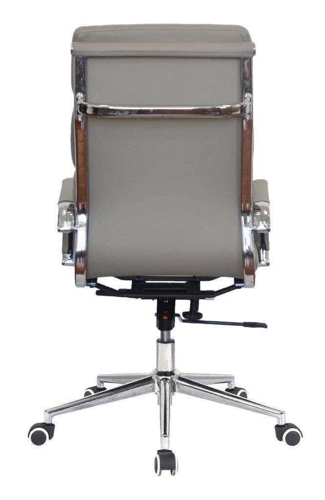 Office Chairs -PU Leather High Back Executive - Grey Colour