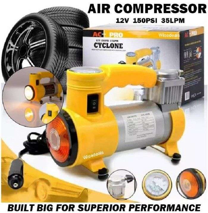Air Compressor AC & Pro 12V 150PSI Cyclone Air Compressor