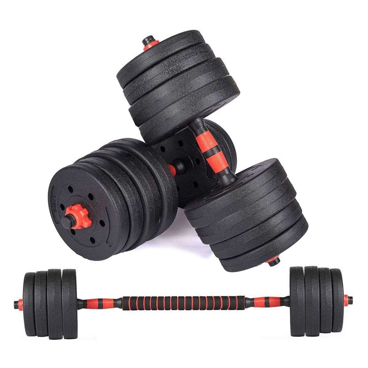 Everlast 40KG Vinyl Barbell & Dumbbell Set