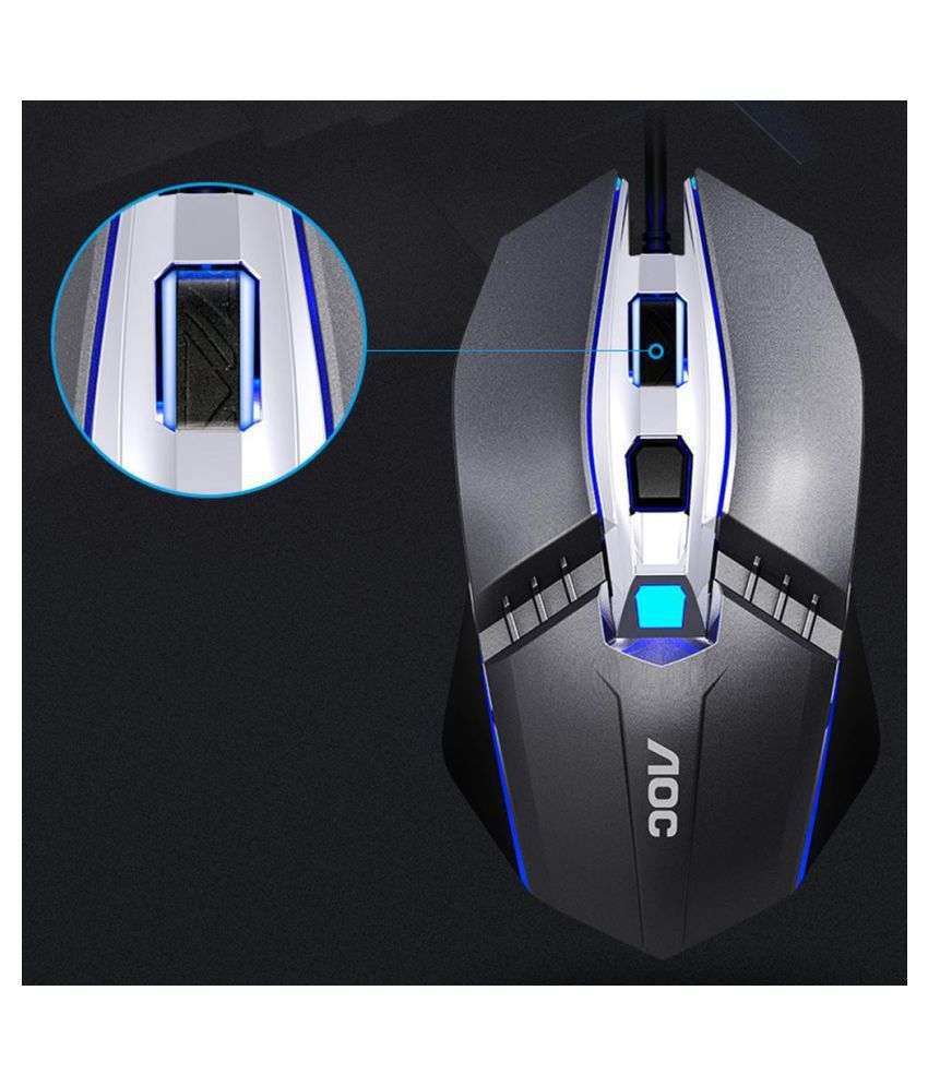 AOC KM410 Metal Series Backlight USB Wired Gaming Keyboard and Mouse Combo - OPEN BOX