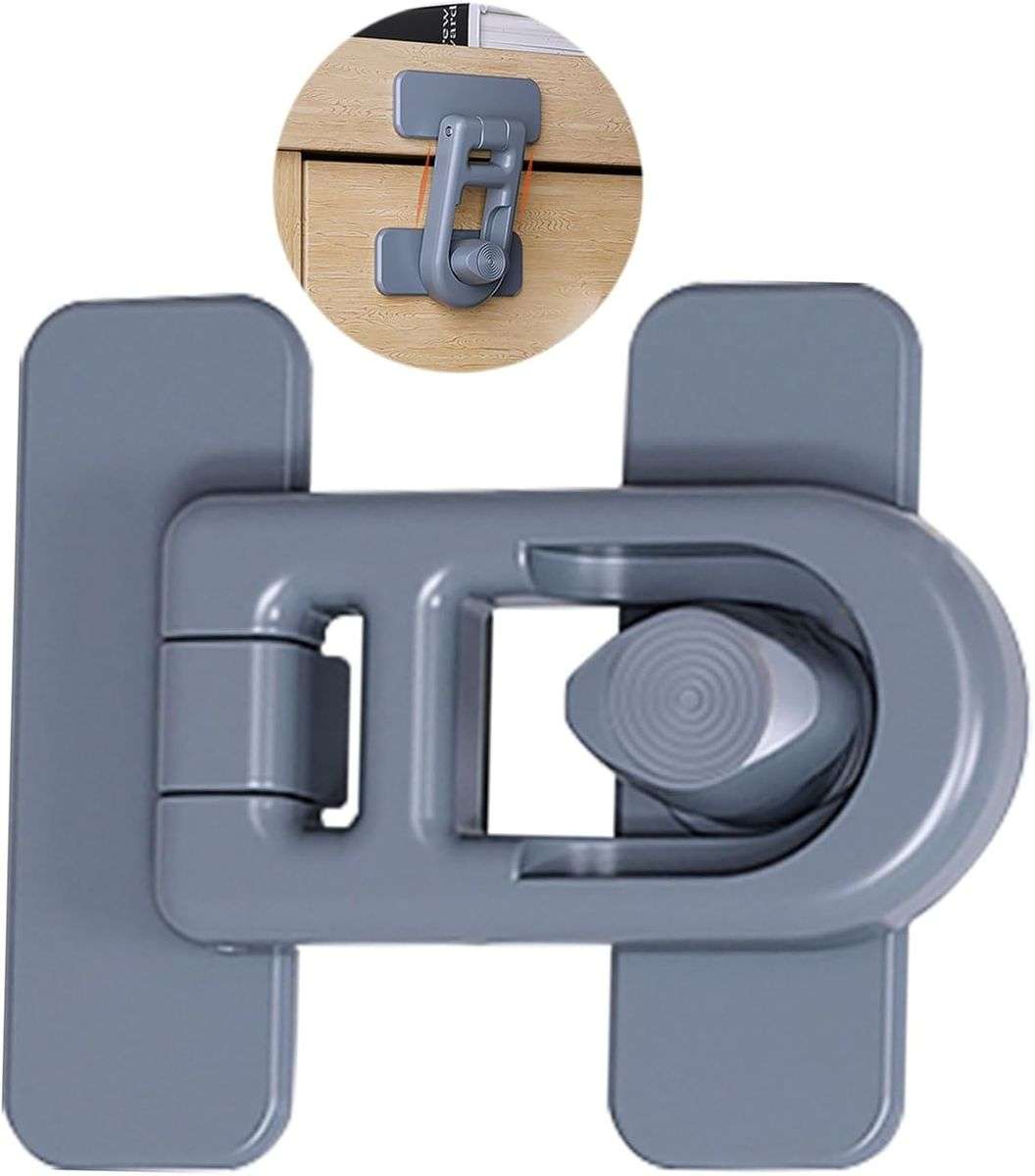Lock Baby Proofing for Cabinet Door Drawer 2 pieces - grey