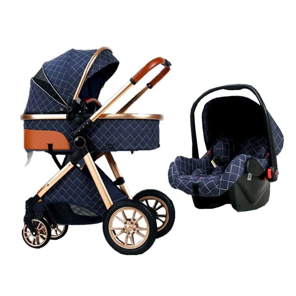 3 in 1 high eggshell pram( NAVY,KHAKI,BLACK,GREY)