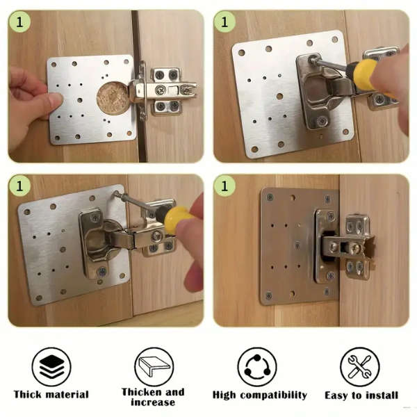 10 Hinge Repair Plates with screws
