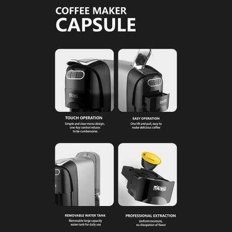 DSP 3-in-1 Multi-functional Capsule Coffee Machine -20bar 1400W