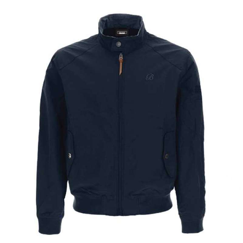 BRENTWOOD HARRINGTON ZIP UP NAVY JACKET