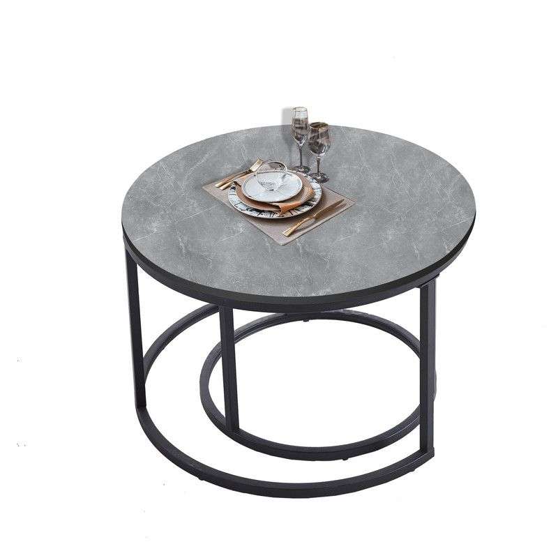 Coffee Table 2in1- Grey marble