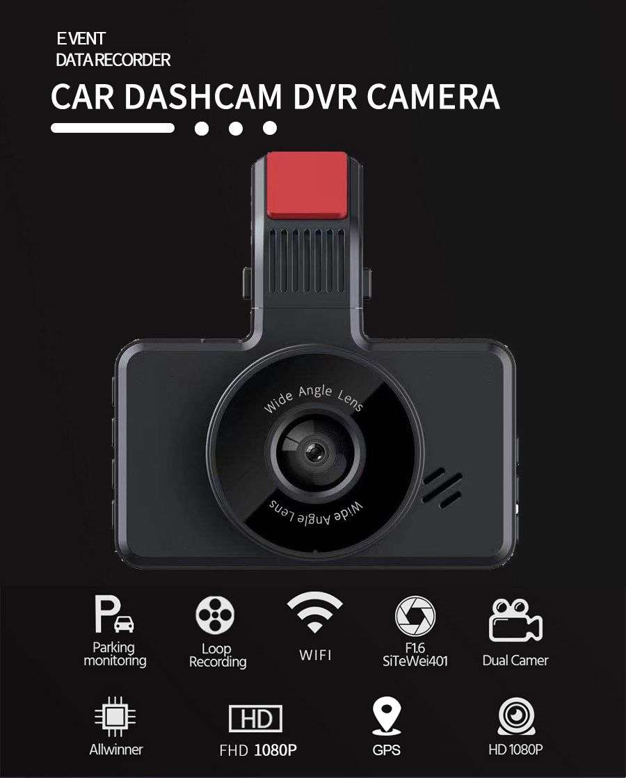 HD 1080P Night G-Sensor Dash Cam Video Audio Recorder CTC-G50