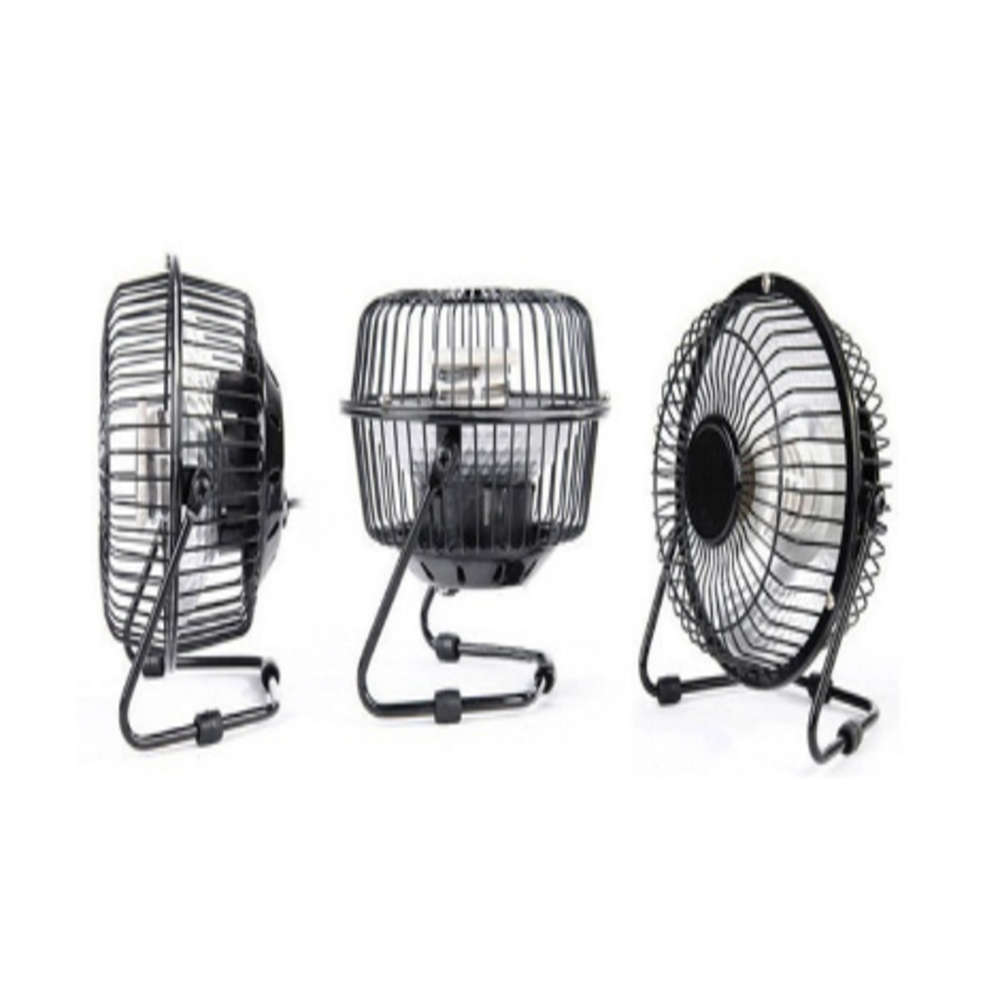 USB Mini Desk Fan Green - 4 Inch - Metal