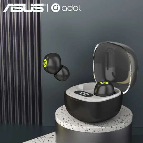 ASUS - AS101 - Semi-In-Ear Noise Cancelling Earbuds With Mic - Black