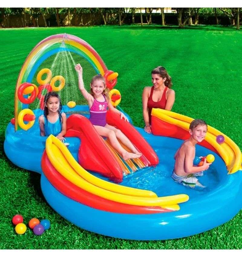 Intex Summer Play Center pool Kids Rainbow Ring Inflatable Wet Set