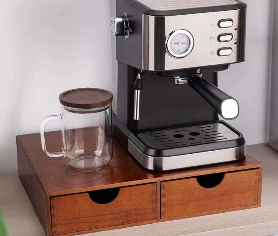 Hoffmans Automatic Control Espresso Coffee Maker with Milk Frother - 20 Bar