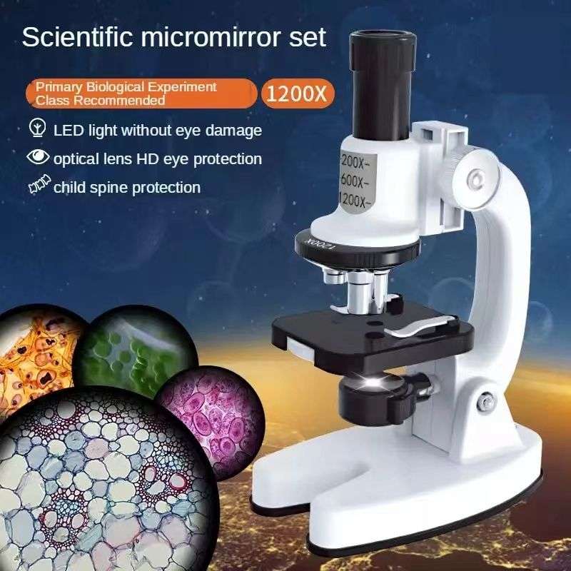 Children`s Science Biological 1200x Microscope Experiment