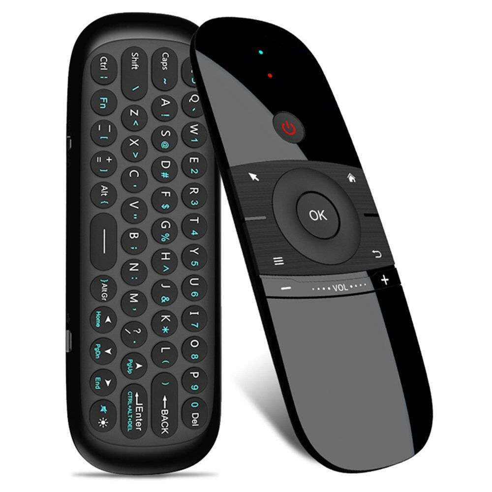 Stylish Universal Air Remote Control Air Mouse Remote with Blacklight for TV Box or TV Black