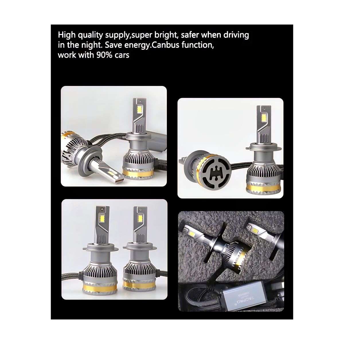 9005 26000LM 200w LED Canbus Headlight Bulbs- Pack Of 2