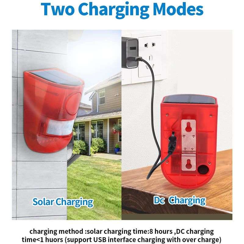 Solar Sensor Alarm Light