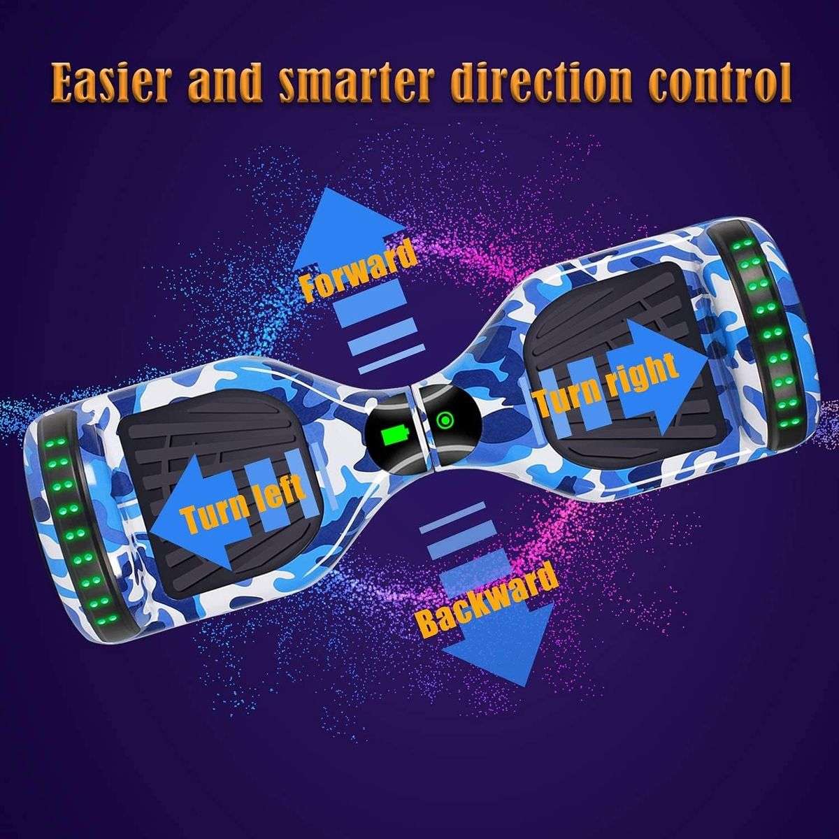 6.5 Inch Smart Auto Balance Hoverboard With Bluetooth Speaker - Galaxy