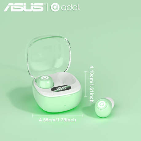 ASUS - AS101 - Semi-In-Ear Noise Cancelling Earbuds With Mic - Green