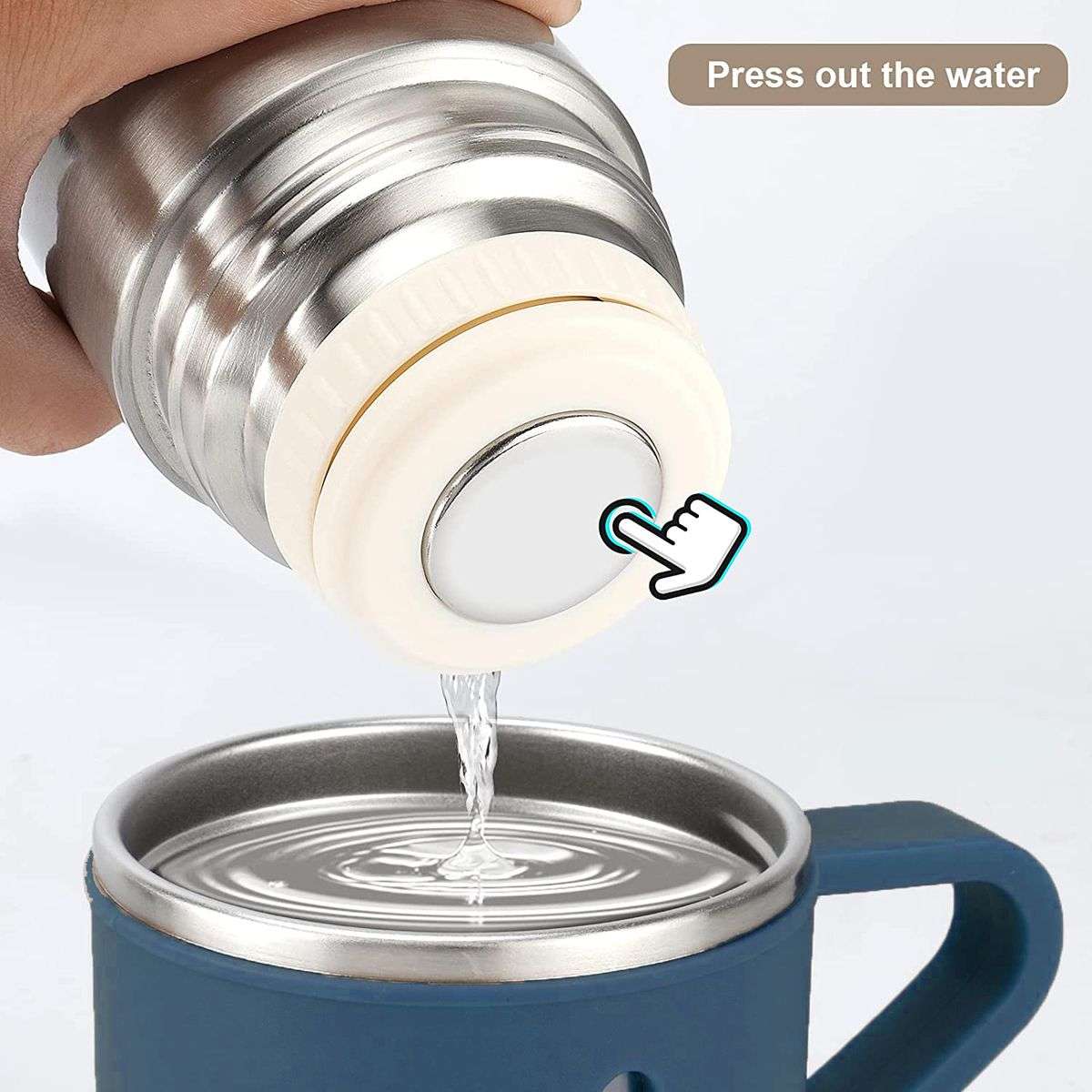 Thermo vacuum insulated flask bottle with cups - 500ml