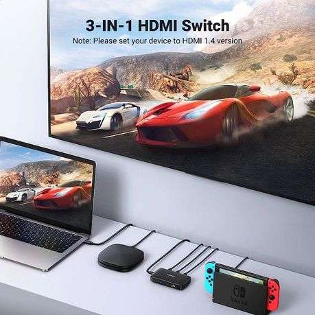 Ugreen - CM332 3-in-1 HDMI 1.4 Switch 4K - Ugreen - CM332 3-in-1 HDMI 1.4 Switch 4K